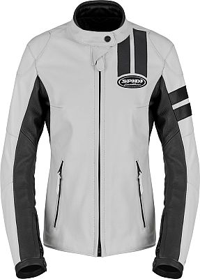 Spidi Roar, Lederjacke Damen - Hellgrau/Schwarz - 46 von Spidi