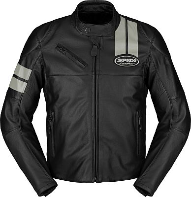 Spidi Roar, Lederjacke - Schwarz/Hellgrau - 48 von Spidi