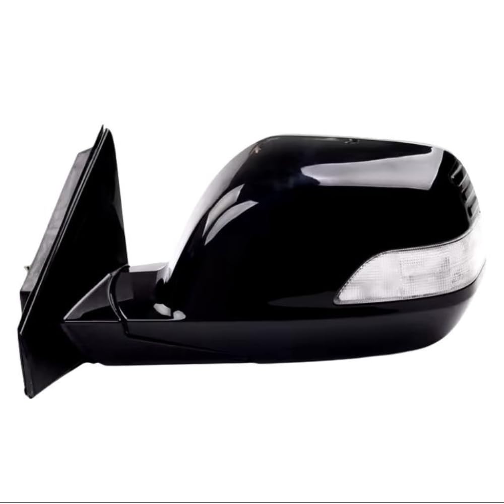 Spieg Links Außenspiegel Ersatz für Honda CR-V 3 2007-2011 Elektrisch Verstellbar, Beheizt, Elektrisch Einklappbar, mit Blinklicht, Glänzend Schwarz, 9 Kabel (Fahrerseite) von Spieg rear view mirrors