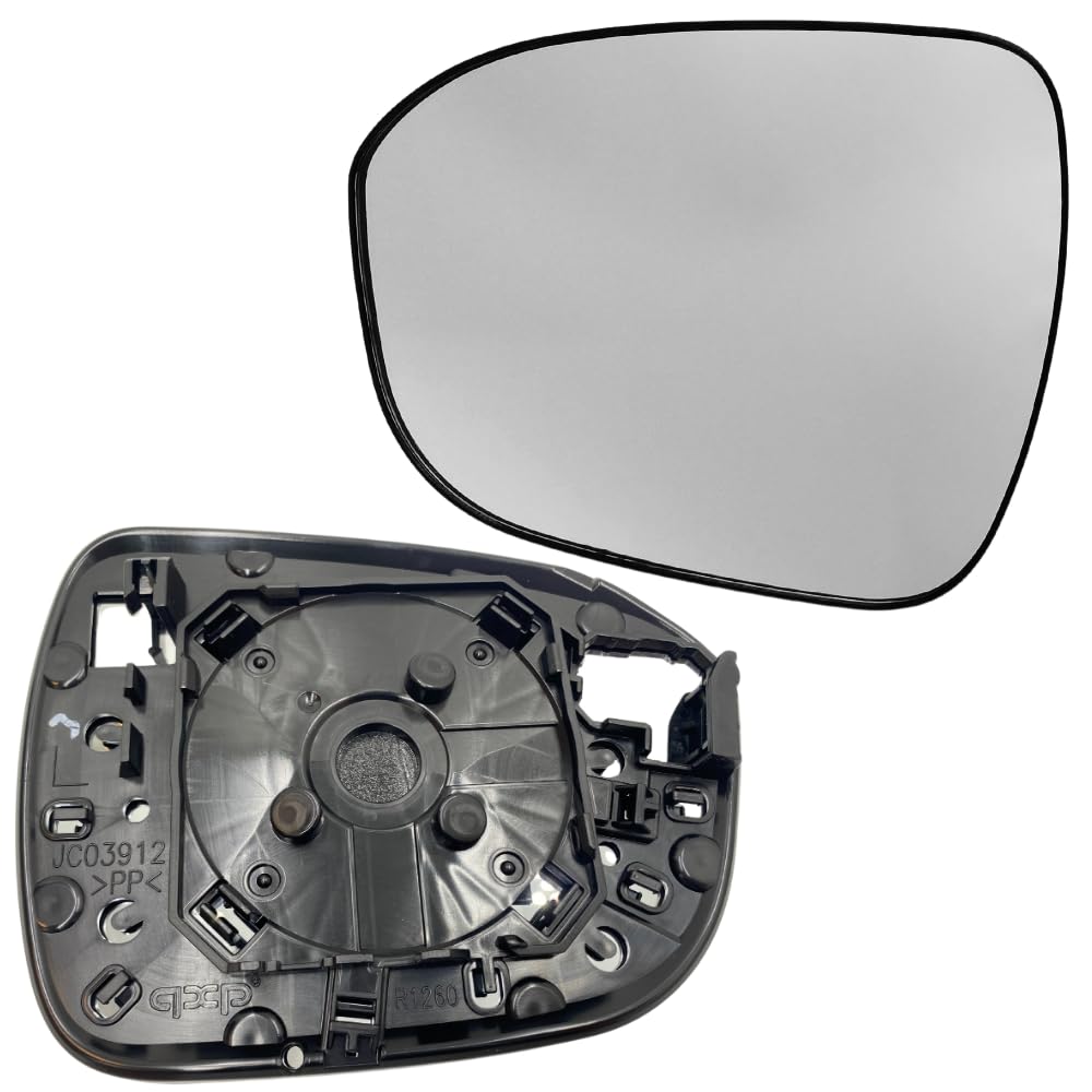 Spieg Links Außenspiegelglas Ersatz für Nissan Qashqai J12 2021-2024 | Juke F16 2019-2024, Unbeheizbar, mit Trägerplatte (Fahrerseite) von Spieg rear view mirrors