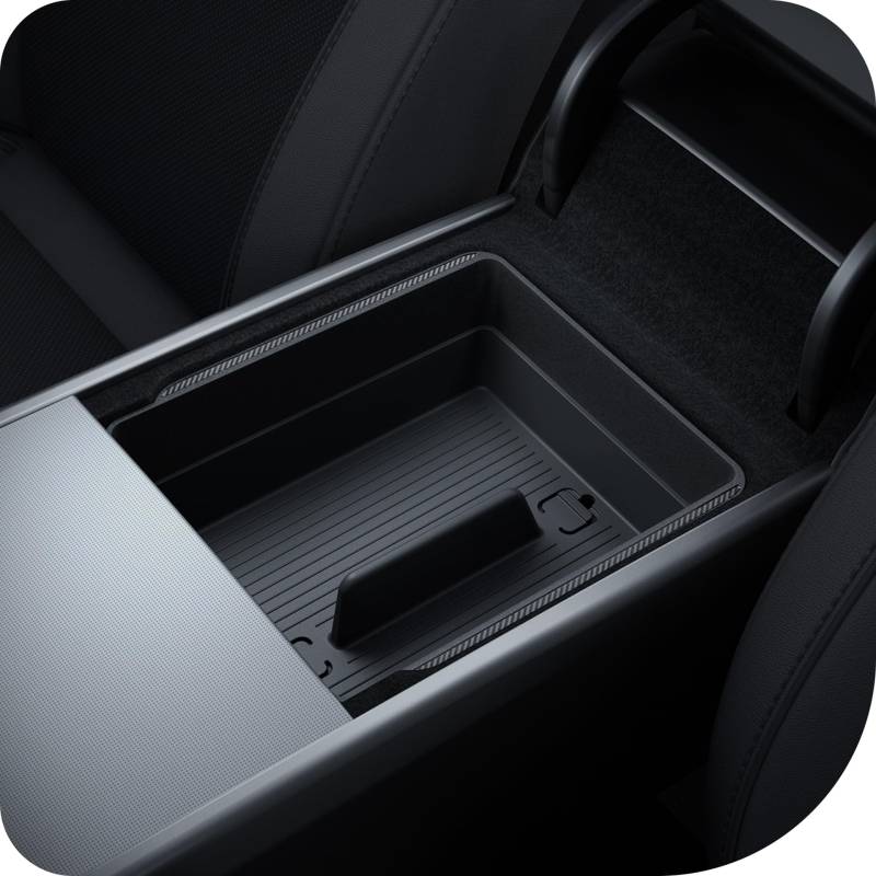 Spigen Tesla Model Y 2025 Juniper Model 3 Highland 2024 2025 Armlehnen Konsole Organizer Entworfen für Model Y Juniper 2025 und Model 3 Highland 2024 2025 Zubehör - Carbon Edition von Spigen