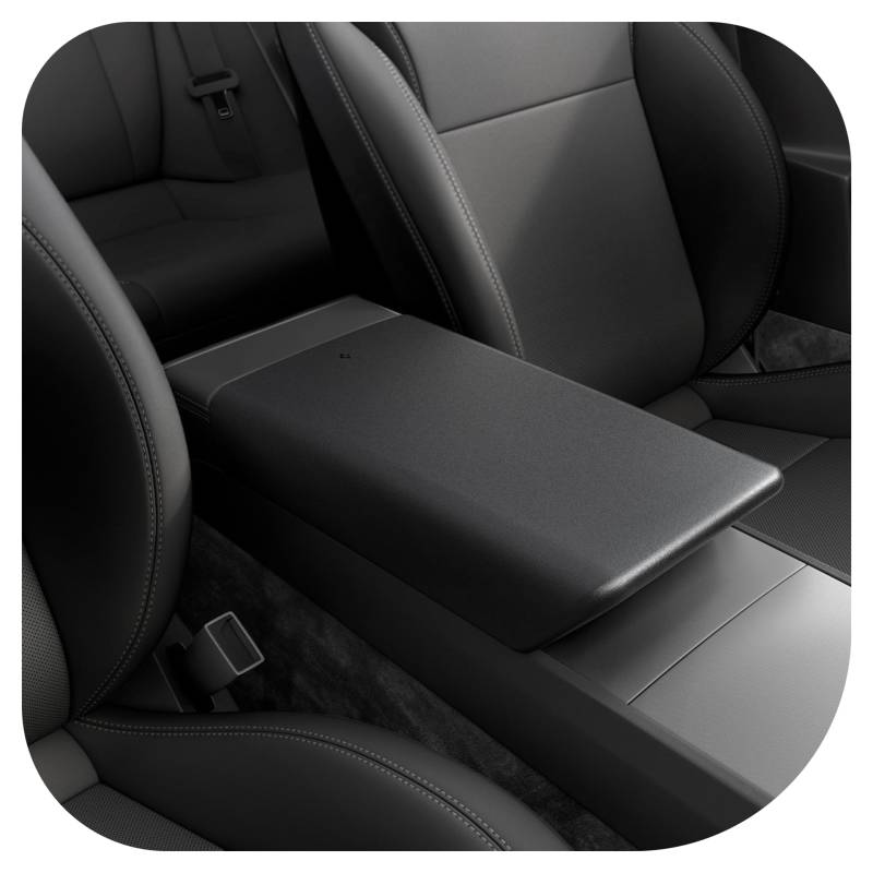 Spigen Tesla Model Y 2025 Juniper Model 3 Highland 2024 Mittelarmlehne Abdeckung, Armlehne Abdeckung Schutzhülle Innenraum für Tesla Model Y Juniper 2025 und Model 3 Highland 2024 2025 - Schwarz von Spigen
