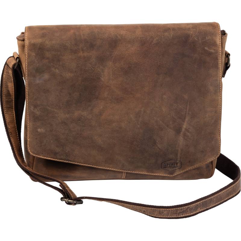 Spirit Motors Vintage Leder Umhängetasche 2 Big 8 Liter Stauraum braun von Spirit Motors