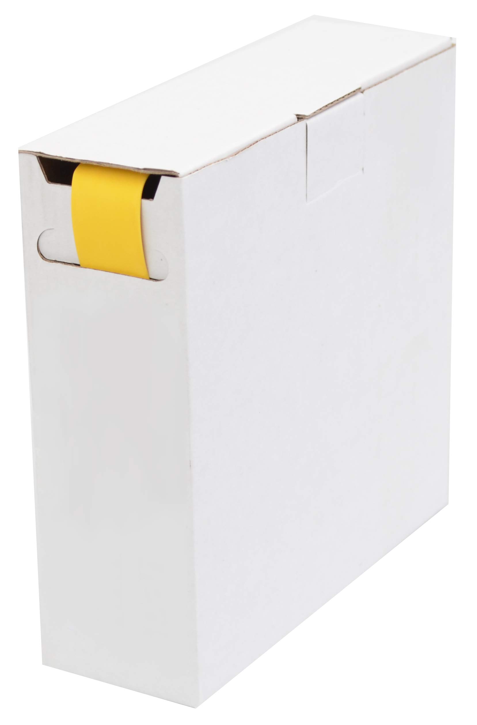 Intratec Schrumpfschlauch 12,7 mm (geschrumpft ca. 6,4 mm), Gelb – 8 m Meterware in Spenderbox, Schrumpfrate 2:1 – UL 224, -55 °C bis +125 °C, zur Kabelisolierung & Kennzeichnung von Spitzenspannung Elektrotechnik