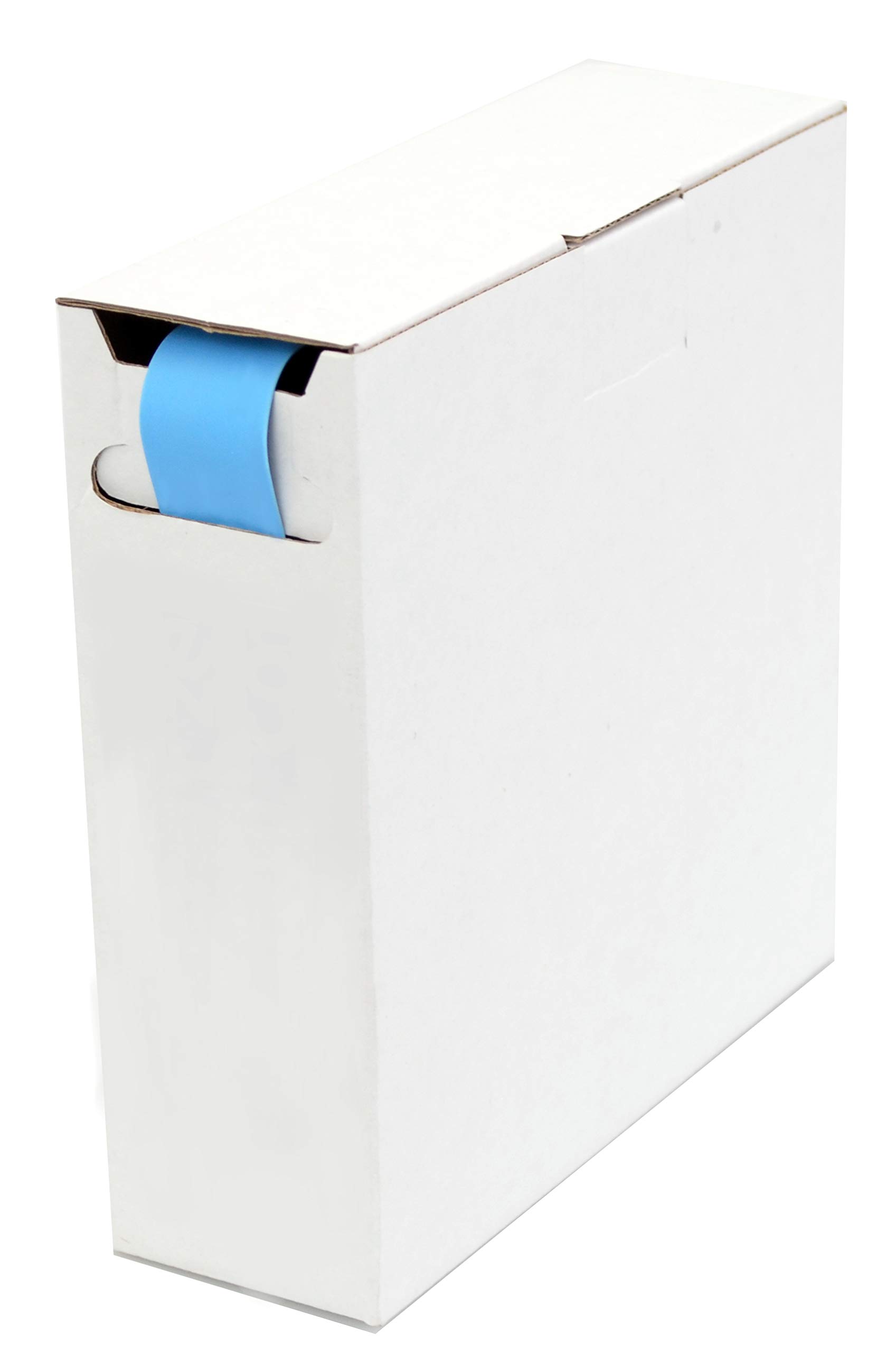 Intratec Schrumpfschlauch 19,0 mm (geschrumpft ca. 9,5 mm), Blau – 5 m Meterware in Spenderbox, Schrumpfrate 2:1 – UL 224, -55 °C bis +125 °C, zur Kabelisolierung & Kennzeichnung von Spitzenspannung Elektrotechnik