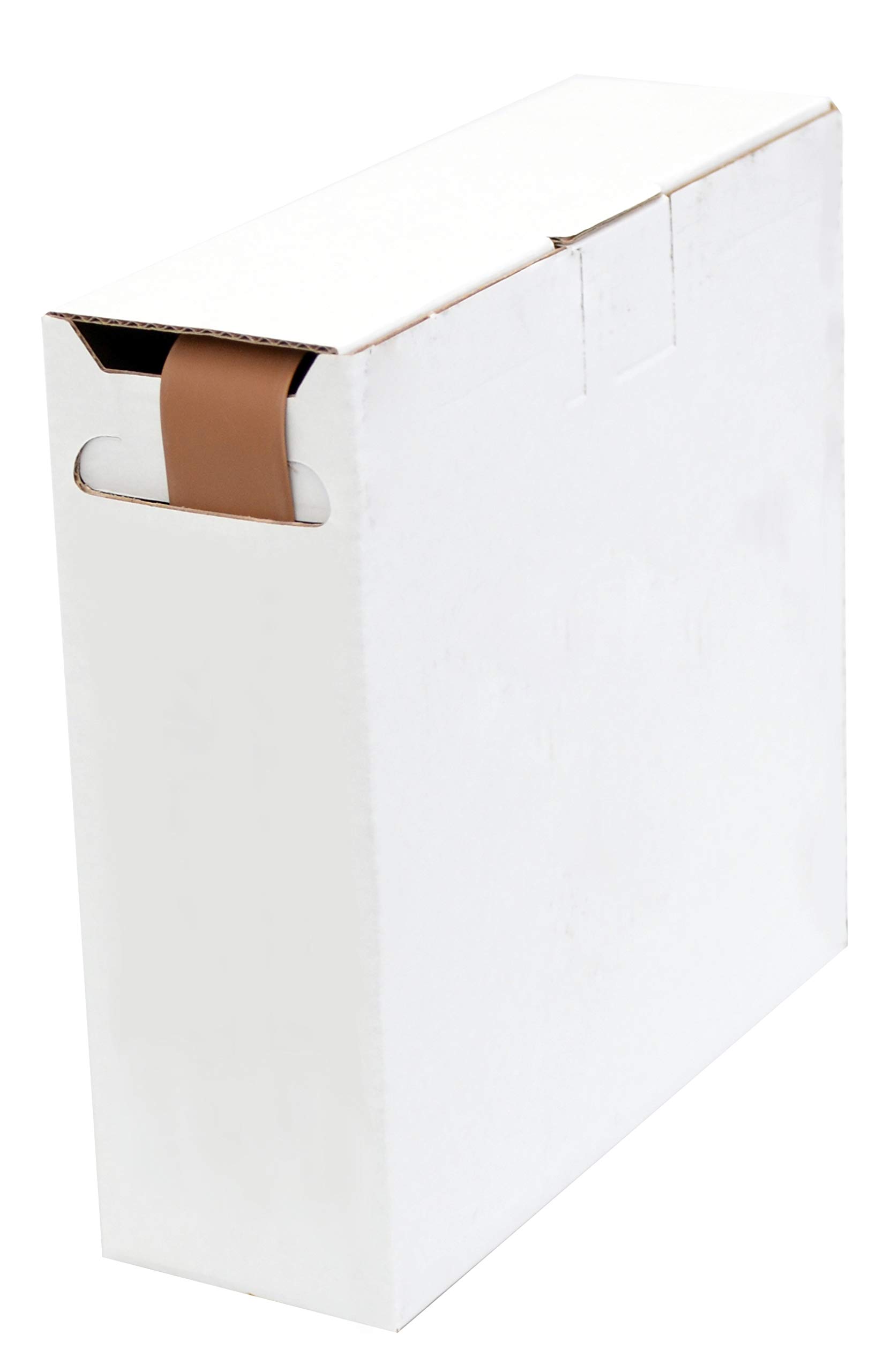 Intratec Schrumpfschlauch 25,4 mm (geschrumpft ca. 12,7 mm), Braun – 5 m Meterware in Spenderbox, Schrumpfrate 2:1 – UL 224, -55 °C bis +125 °C, zur Kabelisolierung & Kennzeichnung von Spitzenspannung Elektrotechnik