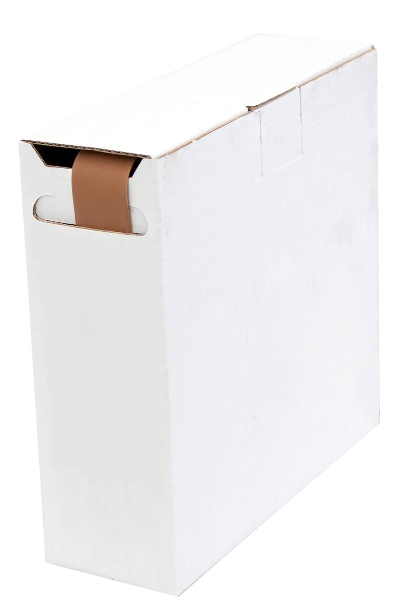 Intratec Schrumpfschlauch 25,4 mm (geschrumpft ca. 12,7 mm), Braun – 5 m Meterware in Spenderbox, Schrumpfrate 2:1 – UL 224, -55 °C bis +125 °C, zur Kabelisolierung & Kennzeichnung von Spitzenspannung Elektrotechnik