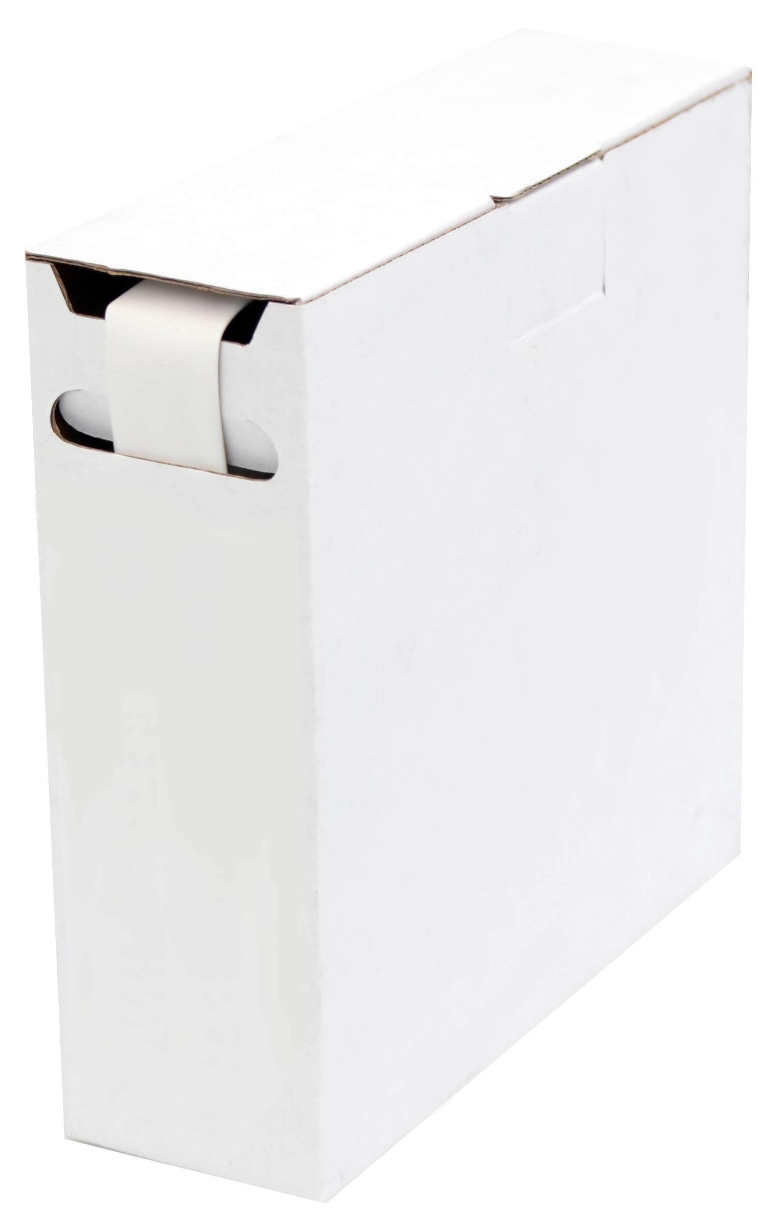 Intratec Schrumpfschlauch 4,8 mm (geschrumpft ca. 2,4 mm), Weiß – 12 m Meterware in Spenderbox, Schrumpfrate 2:1 – UL 224, -55 °C bis +125 °C, zur Kabelisolierung & Kennzeichnung von Spitzenspannung Elektrotechnik