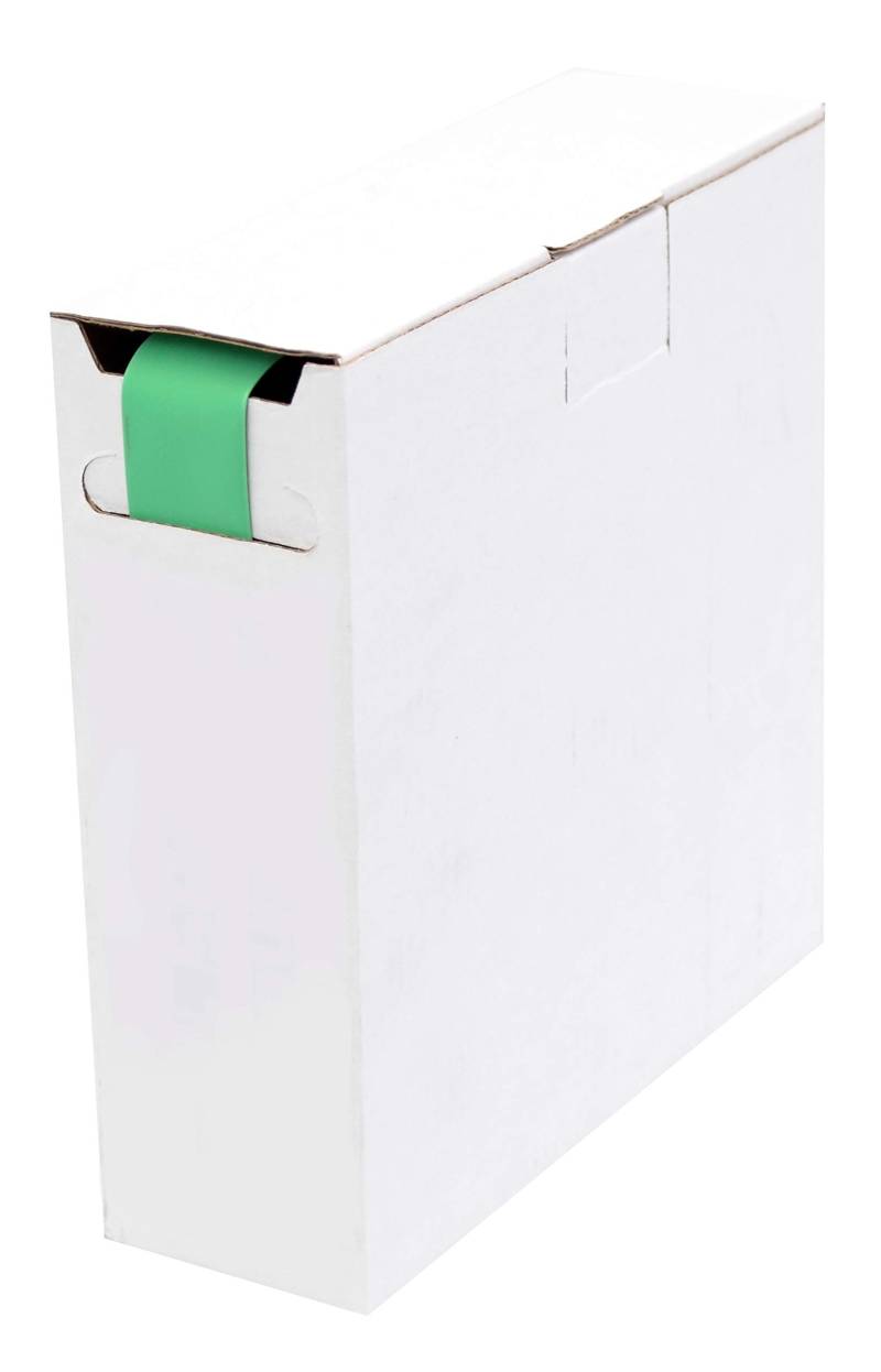 Intratec Schrumpfschlauch 12,7 mm (geschrumpft ca. 6,4 mm), Grün – 8 m Meterware in Spenderbox, Schrumpfrate 2:1 – UL 224, -55 °C bis +125 °C, zur Kabelisolierung & Kennzeichnung von Spitzenspannung Elektrotechnik