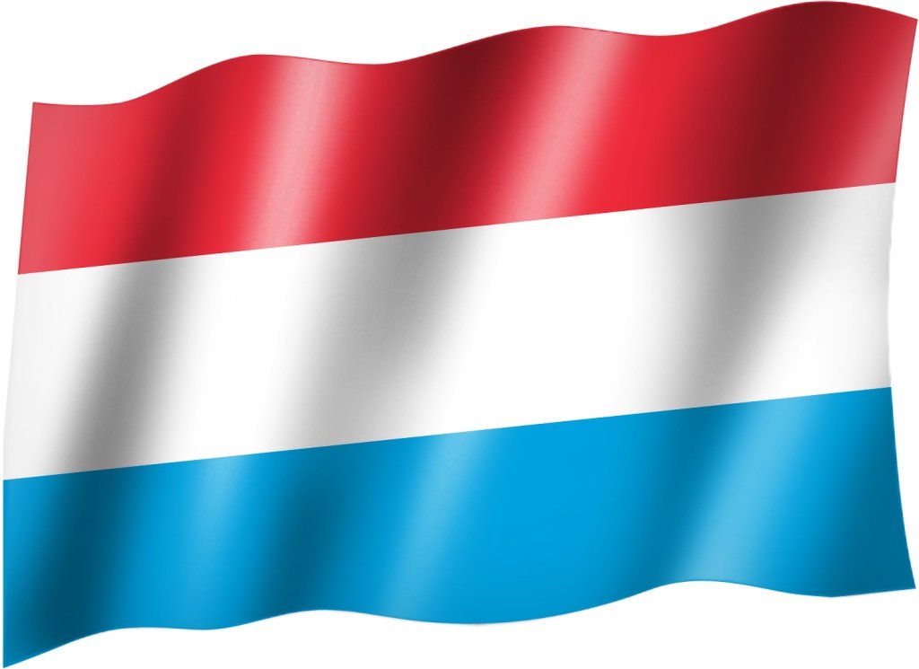 sportfanshop24 Flagge/Fahne Luxemburg Staatsflagge/Landesflagge/Hissflagge mit Ösen 150x90 cm, sehr Gute Qualität von Sportfanshop24