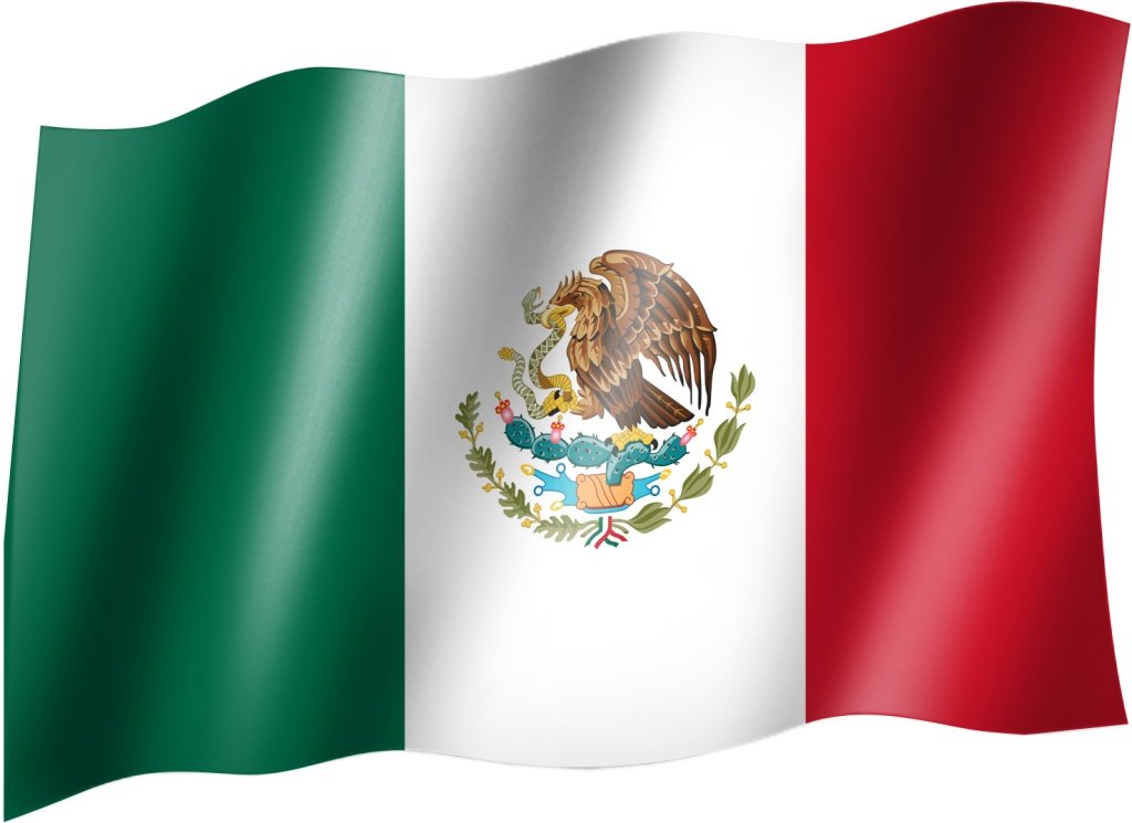 Flagge/Fahne MEXIKO Staatsflagge/Landesflagge/Hissflagge mit Ösen 150x90 cm, sehr gute Qualität von Sportfanshop24