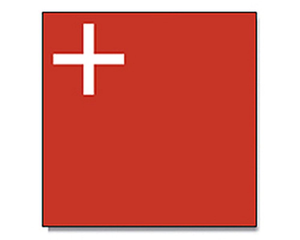 Flagge/Fahne SCHWYZ schweizer Kanton Schweiz Staatsflagge/Landesflagge/Hissflagge mit Ösen 90x90 cm, sehr gute Qualität von Sportfanshop24