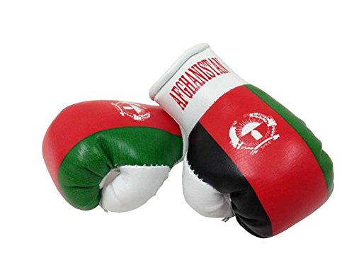 Sportfanshop24 Mini Boxhandschuhe Afghanistan, 1 Paar (2 Stück) Miniboxhandschuhe z. B. für Auto-Innenspiegel von Sportfanshop24