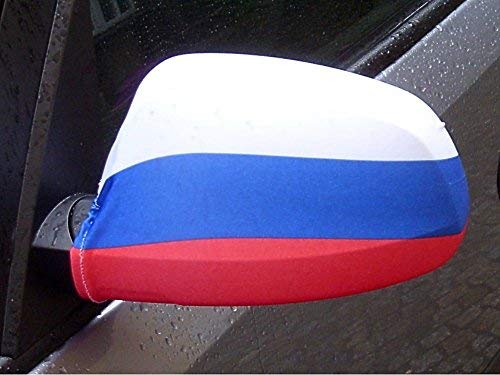 sportfanshop24 Spiegelflagge/Spiegelfahne Russland 1 Paar, Auto/PKW Rückspiegel/Autospiegel Fahne/Flagge/Überzug von Sportfanshop24