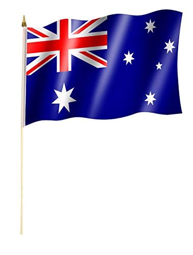 sportfanshop24 Stockflagge/Stockfahne AUSTRALIEN Flagge/Fahne ca. 30 x 45 cm mit ca. 60cm Stab/Stock von Sportfanshop24