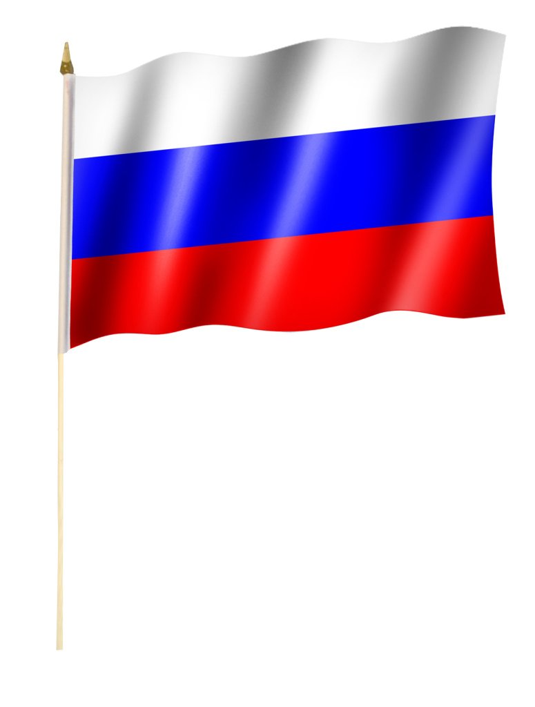 sportfanshop24 Stockflagge/Stockfahne Russland Flagge/Fahne ca. 30 x 45 cm mit ca. 60cm Stab/Stock von Sportfanshop24