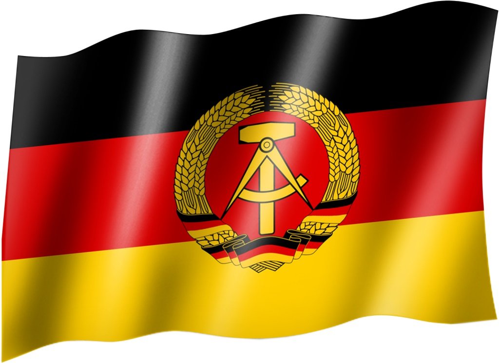 sportfanshop24 Flagge/Fahne DDR Staatsflagge/Landesflagge/Hissflagge mit Ösen 150x90 cm, sehr Gute Qualität von Sportfanshop24