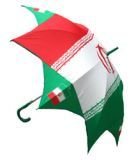 sportfanshop24 Stockschirm/Regenschirm/Sonnenschirm/Schirm mit Flaggenmotiv Iran von Sportfanshop24