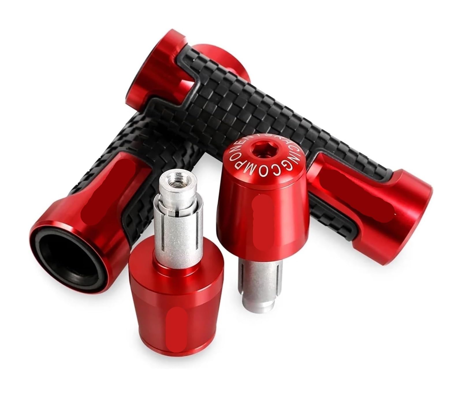 Für B&enelli SRK600 2019 2020 2021 2022 Motorrad Lenker Gewicht Enden Kappe Anti-Skid Vibration Stecker Hand Griffe Abdeckung Motorrad Lenkerstopfen(A-red) von Spring talks