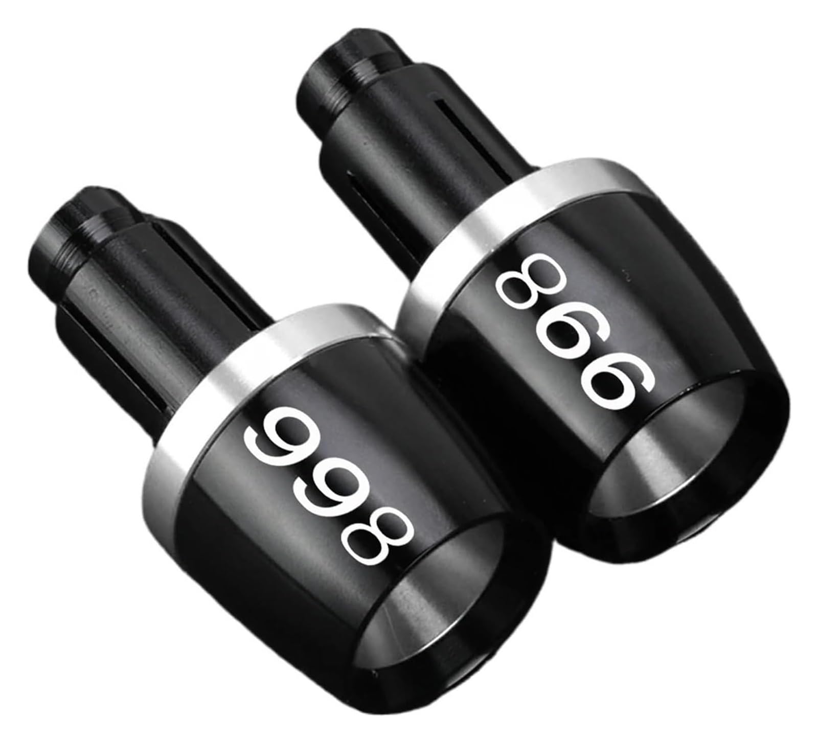 Für D&ucati 998B 998S 998R 998 SBR 1999 2000 2001 2002 2003 Motorradzubehör Lenkergriffe Enden Lenkerkappe Endstopfen Motorrad Lenkerstopfen(Silber) von Spring talks