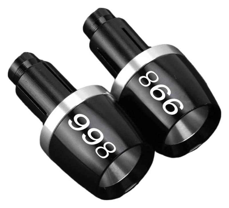 Für D&ucati 998B 998S 998R 998 SBR 1999 2000 2001 2002 2003 Motorradzubehör Lenkergriffe Enden Lenkerkappe Endstopfen Motorrad Lenkerstopfen(Silber) von Spring talks