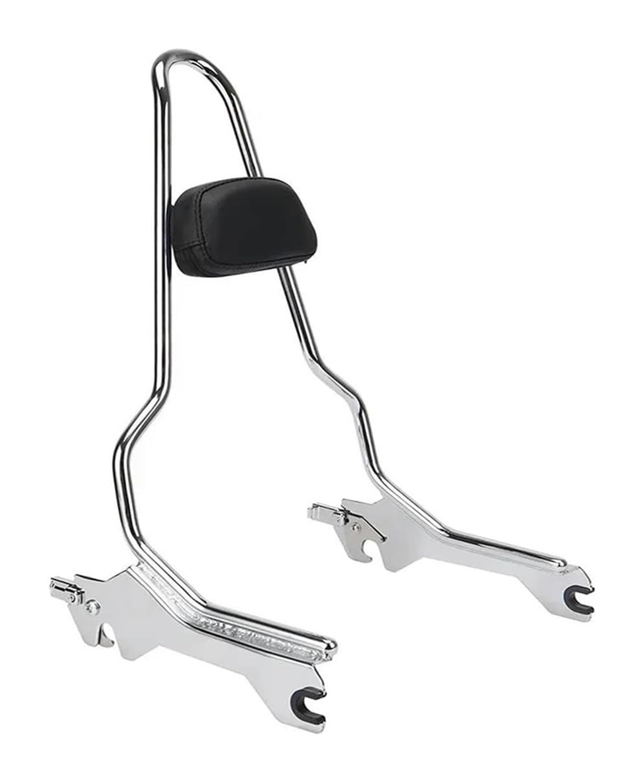 Für H&Arley FLSB FXLR FXLRS FXLRST 2018-2024 Gepäckträger Motorrad Abnehmbare Sissy Bar Hinten Passagier Rückenlehne 1 Set Motorrad Heckgepäck(Chrom) von Spring talks