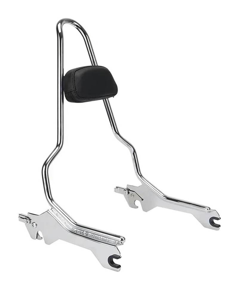Für H&Arley FLSB FXLR FXLRS FXLRST 2018-2024 Gepäckträger Motorrad Abnehmbare Sissy Bar Hinten Passagier Rückenlehne 1 Set Motorrad Heckgepäck(Chrom) von Spring talks