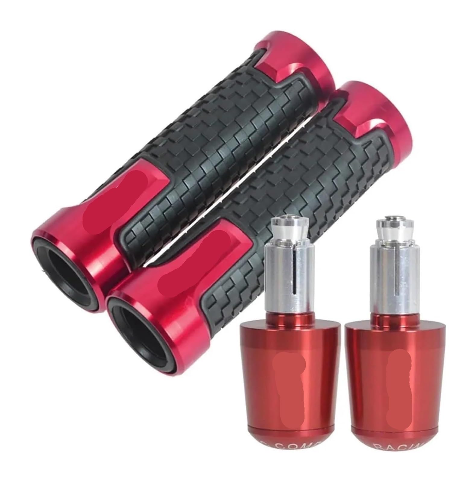 Für Y&amaha YZF R1 R3 R6 R7 2014-2017 Motorradzubehör 7/8" 22MM Lenker Handgriffe Lenker Endkappenstecker Motorrad Lenkerstopfen(Red-c) von Spring talks