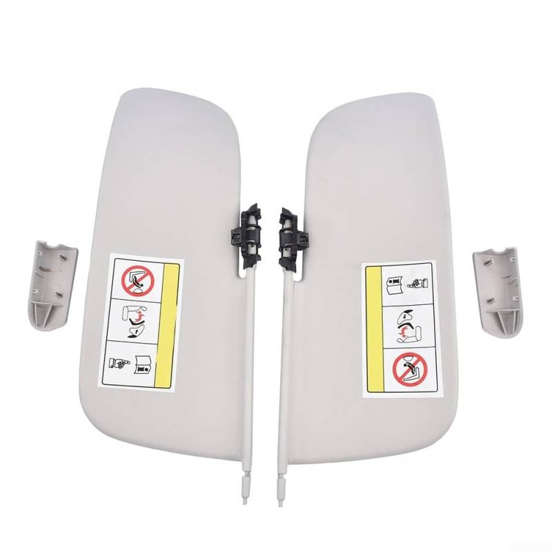 Springwillfly Sonnenblenden-Set Links Rechts für C3 II SC1.0 1.1 1.2 1.4 2009-2016 Grau OEM 1613251480 Kunststoff Innenraum Ersatzteile 2 Stück von Springwillfly