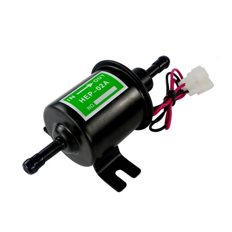 Fuel Pump Universelle 12-V-Hochleistungs-Elektrokraftstoffpumpe Metall Solide Benzin-Inline-Kraftstoffpumpe Benzin-Transferpumpe 12 Volt HEP-02A Schwarz von Sqnbra