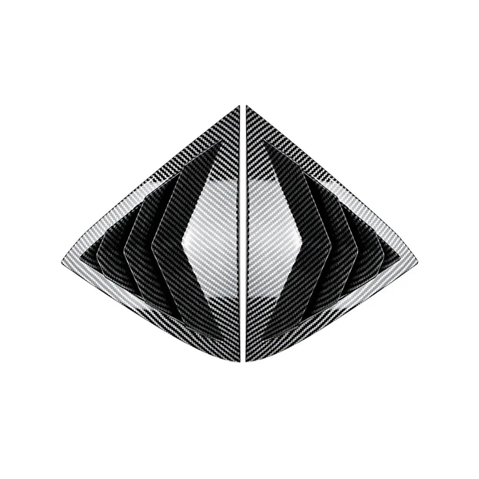 Heckspoiler Lippe 1 Paar Für Ford Für Fiesta MK7 MK7.5 2008 2009 2010–2017 Heckscheiben-Lüftungsschlitze Abdeckung Spoiler Auto Seitenfenster-Dekorationsabdeckung(Kohlefaser-Optik) von Sqnbra