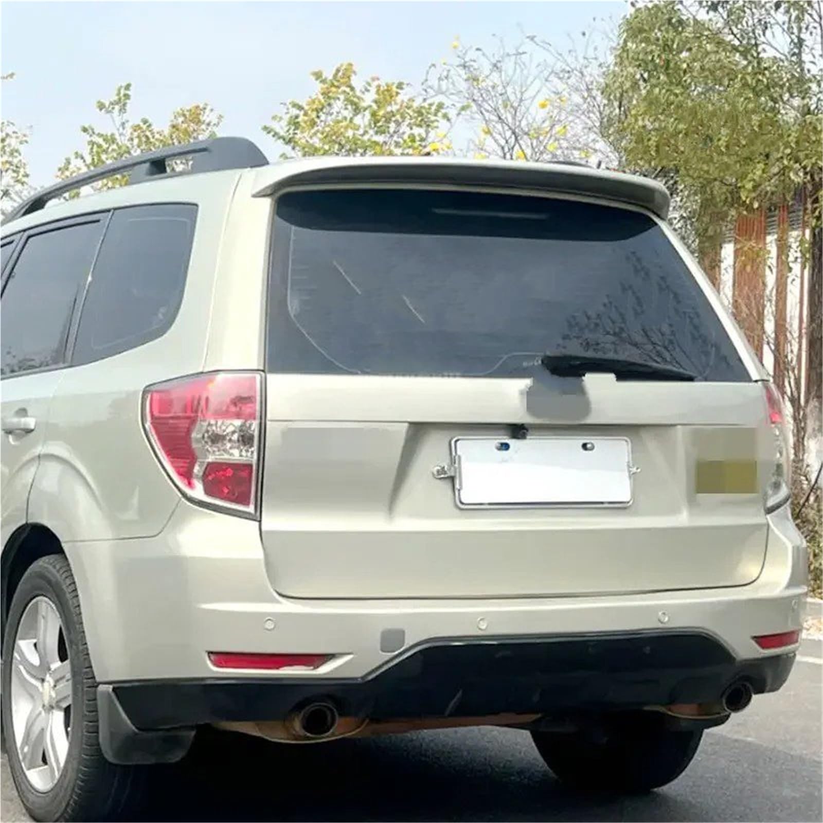 Heckspoiler Lippe 1 Stück Für Subaru Für Forester 2008 2009 2010 2011 2012 Auto Styling ABS Kunststoff Unlackiert Primer Farbe Hinten Boot Stamm Flügel Spoiler(Carbon Fiber Pattern) von Sqnbra