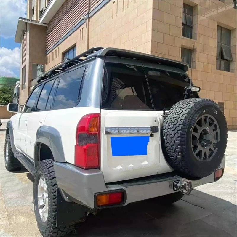 Heckspoiler Lippe 1 Stücke Für Nissan Für Patrol Y61 Auto ABS Kunststoff Schwarz Farbe Hinten Trunk-Boot Flügel Spoiler Auto Zubehör(Kohlefaser-Optik) von Sqnbra