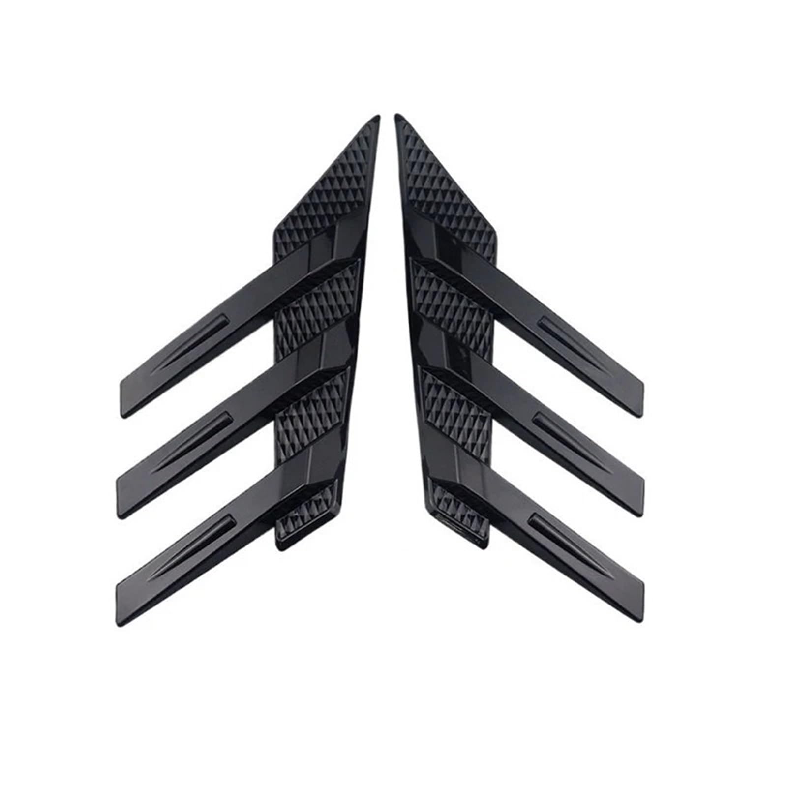 Heckspoiler Lippe Auto Heckscheibe Aufkleber Dekoration Zubehör Seitenspoiler Splitter Trim Dreieck Lamellenfenster Sonnenschutz Windschutzscheibe Für Autos(Pairs Black) von Sqnbra