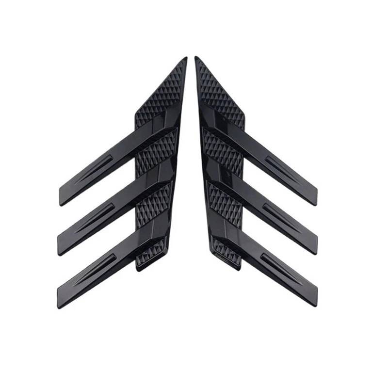 Heckspoiler Lippe Auto Heckscheibe Aufkleber Dekoration Zubehör Seitenspoiler Splitter Trim Dreieck Lamellenfenster Sonnenschutz Windschutzscheibe Für Autos(Pairs Black) von Sqnbra