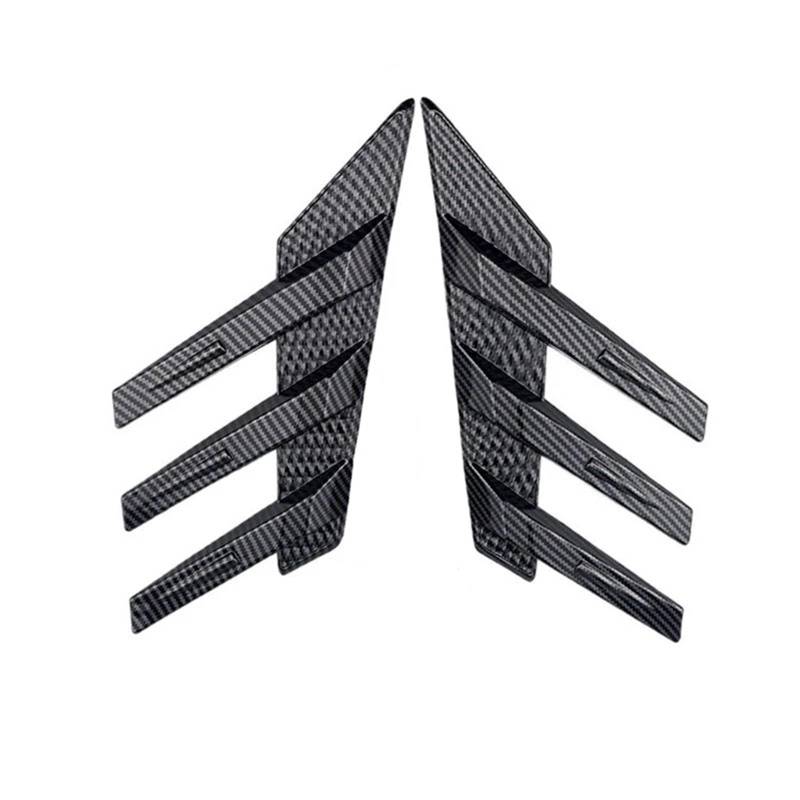 Heckspoiler Lippe Auto Heckscheibe Aufkleber Dekoration Zubehör Seitenspoiler Splitter Trim Dreieck Lamellenfenster Sonnenschutz Windschutzscheibe Für Autos(Pairs Carbon) von Sqnbra