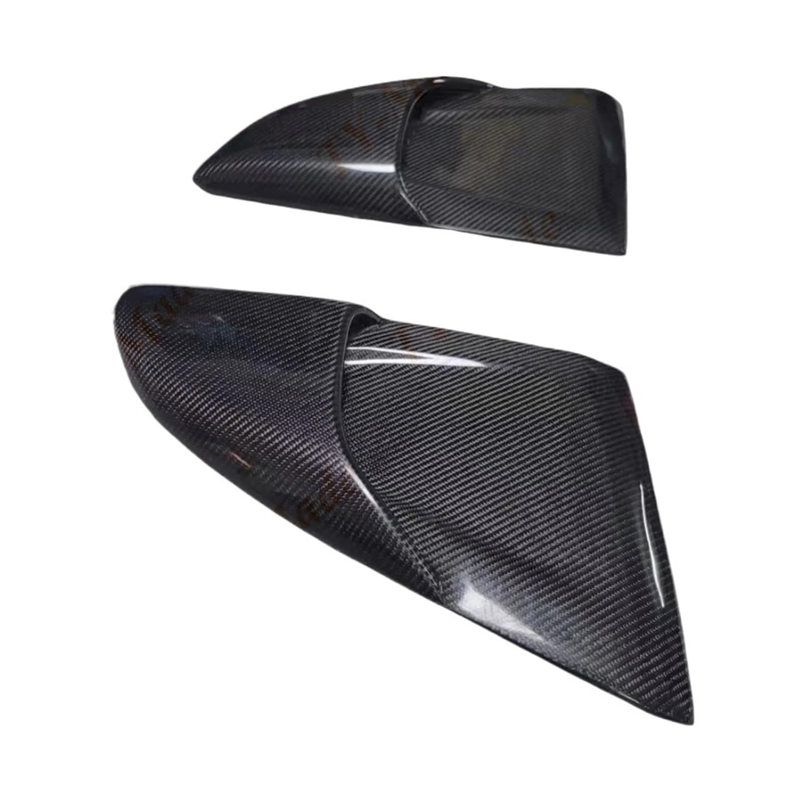 Heckspoiler Lippe Für 718 Für Boxster Für Cayman RS Style 2016 2017 2018-2023 2024 Echte Kohlefaser Heckscheibe Autofenster Lüftungsschlitze Seitensplitter Spoiler(FRP Unpainted Black) von Sqnbra