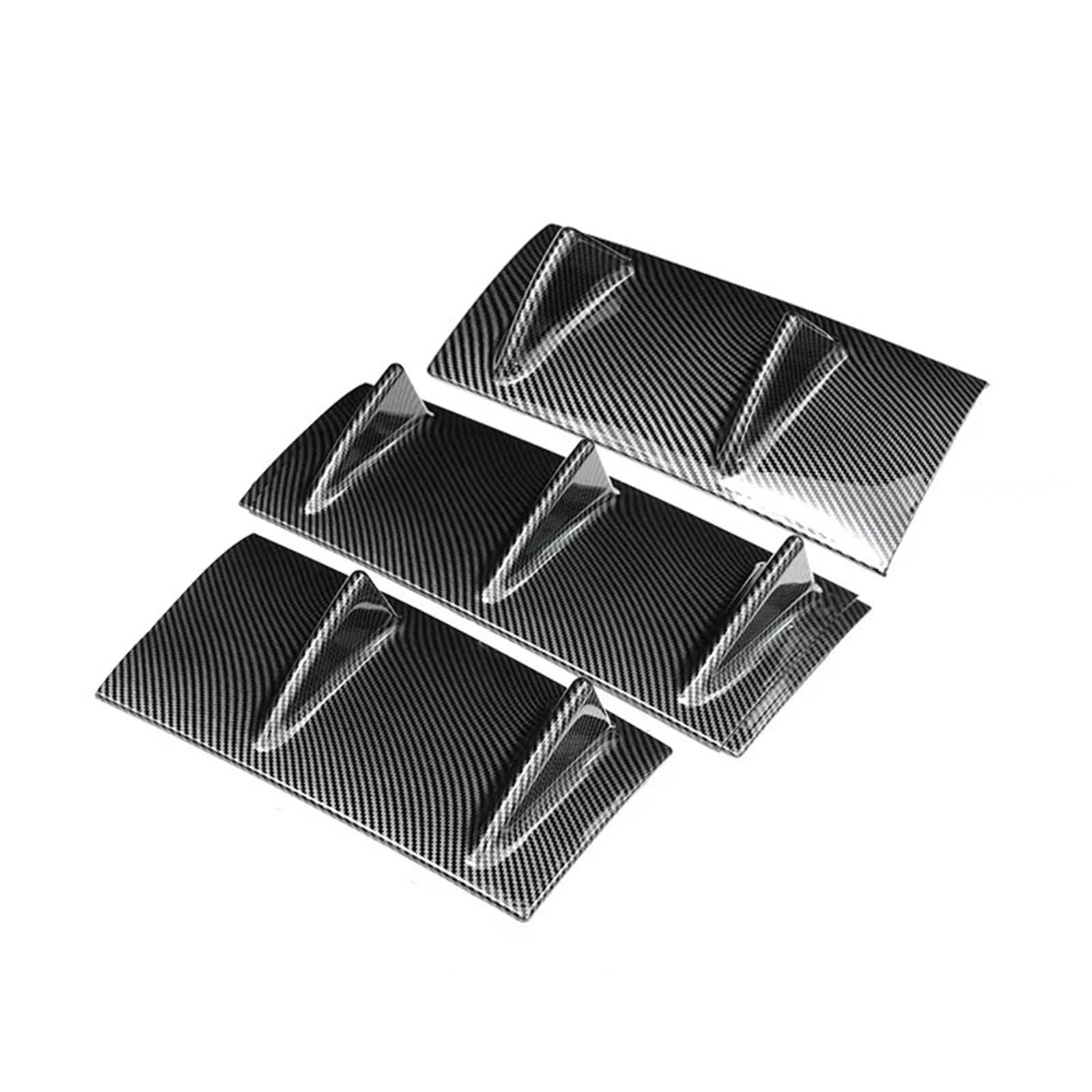 Heckspoiler Lippe Für A4 B8 A6 Universal Spoiler Allgemeine Shark Fin DREI-Abschnitt Auto Hinten Stoßstange Lip 7-Flosse Diffusor(Kohlefaser) von Sqnbra