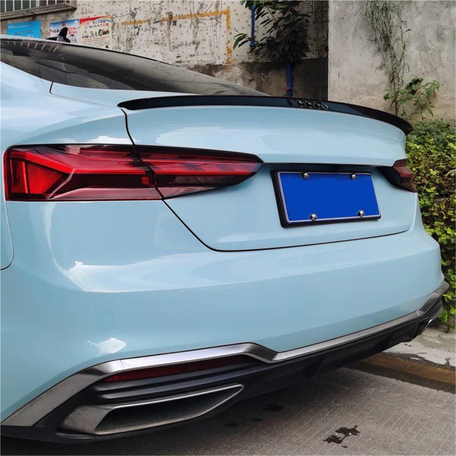 Heckspoiler Lippe Für A5 B9 S5 Sline RS5 Sportback 4-Türer Spoiler 2017 2018 2019 2020 Heckklappe Highkick Wing Lip Aus Glänzend Schwarzer Kohlefaser(Carbon Look) von Sqnbra