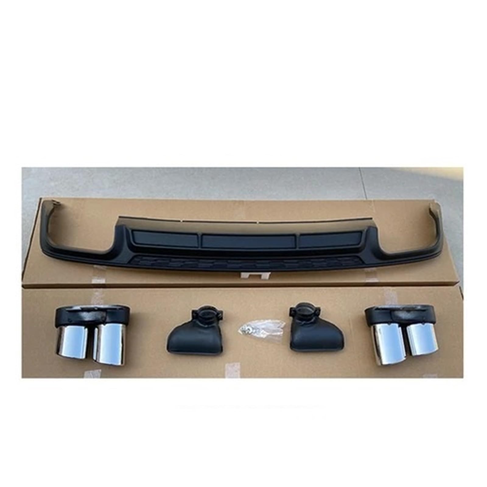 Heckspoiler Lippe Für A6 S6 SLINE C8 2019 2020 2021 ABS HECKSTOßSTANGE Kofferraum Lip Spoiler DIFFUSOR Mit Auspuffspitzen(F) von Sqnbra