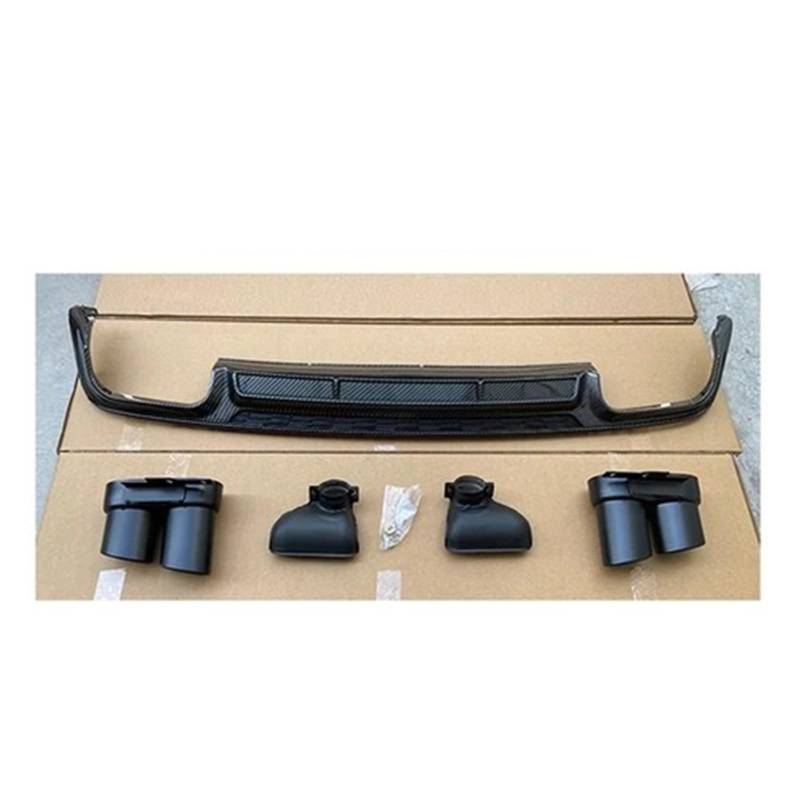 Heckspoiler Lippe Für A6 S6 SLINE C8 2019 2020 2021 ABS HECKSTOßSTANGE Kofferraum Lip Spoiler DIFFUSOR Mit Auspuffspitzen(L) von Sqnbra