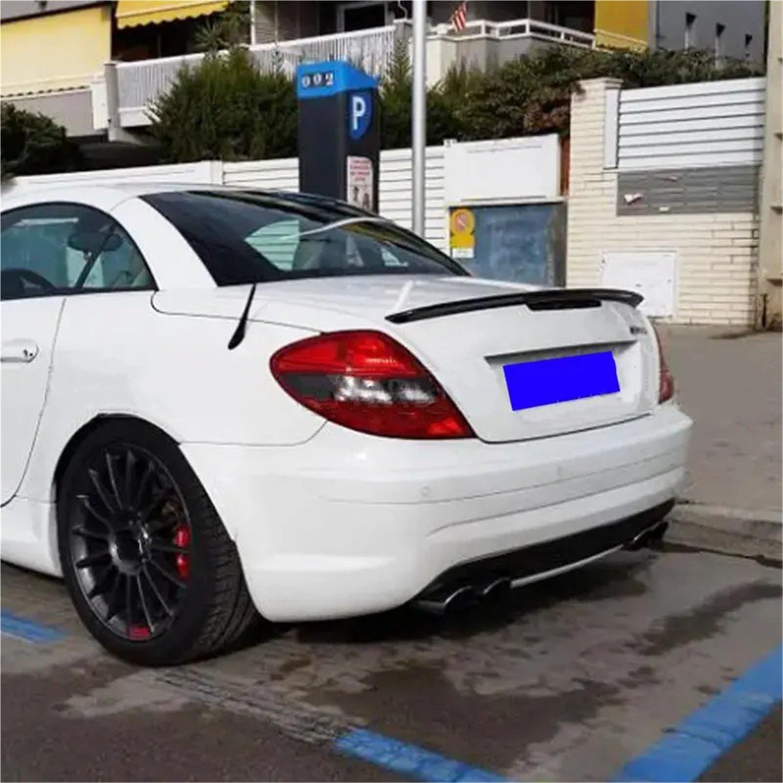 Heckspoiler Lippe Für Benz SLK R171 SLK 200 SLK 35 Klasse R171 2005 2006 2007 2008 2009 2010 ABS Hinten Trunk Lip Spoiler Boot Flügel Auto Styling(Silber) von Sqnbra