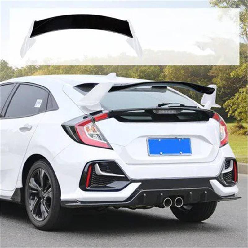 Heckspoiler Lippe Für Civic 2016 2017 2018 2019 2020 10. Generation FK7 Fließheck Heckspoiler Typ-R Stil Tuning Dachflügel Kofferraumlippe Dekoration(White Black) von Sqnbra