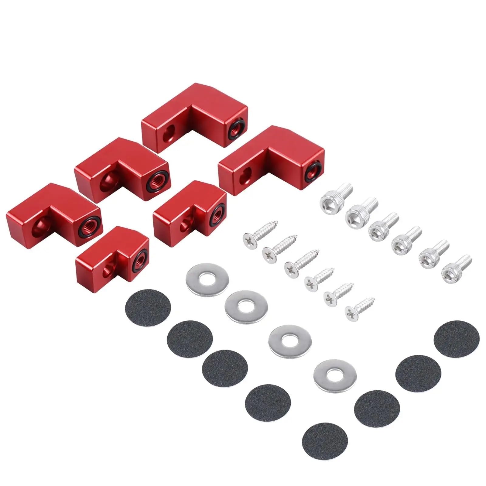 Heckspoiler Lippe Für Ford Für Fiesta Mk6/Mark VI ST Modelle Und 10 L Ecoboost Modelle Flügel Spoiler Riser Kit(Rot) von Sqnbra