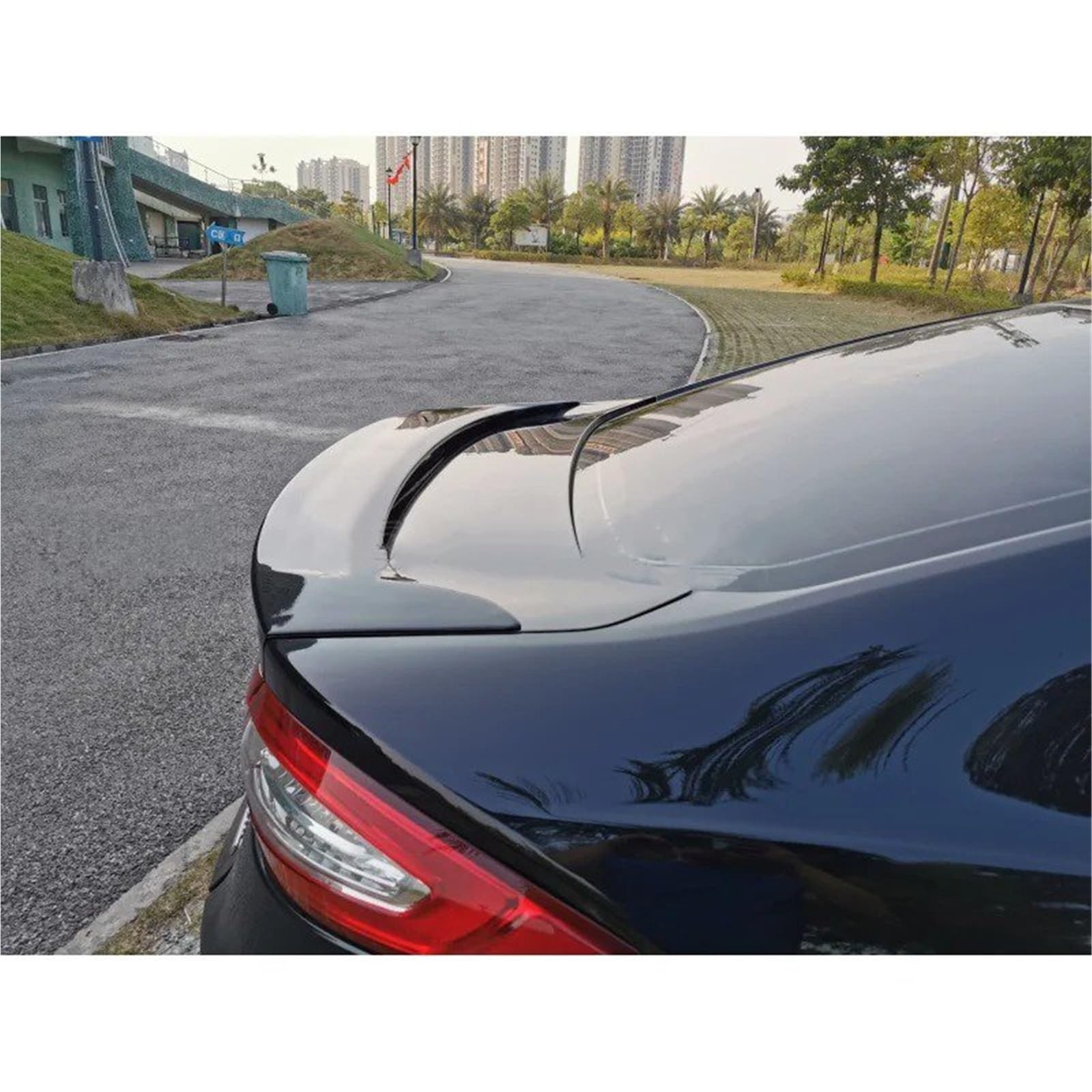 Heckspoiler Lippe Für Ford Für Mondeo Fusion 2013 2014 2015 2016 2017 2018 2019 2020 ABS Farbe HECKFLÜGEL STAMM Lip Schwanz Spoiler(Schwarz) von Sqnbra