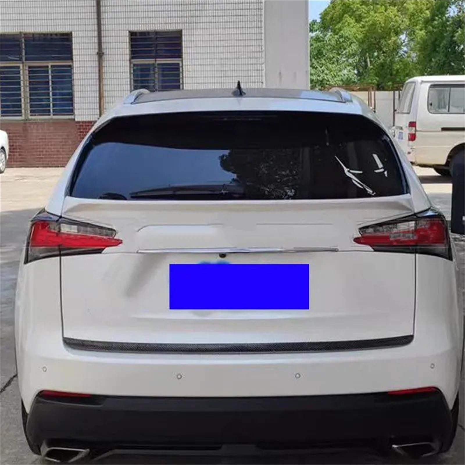 Heckspoiler Lippe Für Lexus NX-Serie NX200/200t NX300/300h 2014 2015 2016 2017 Heckscheibenspoiler ABS-Material Kofferraumflügel Zubehör Spoiler(Titanium Silver) von Sqnbra
