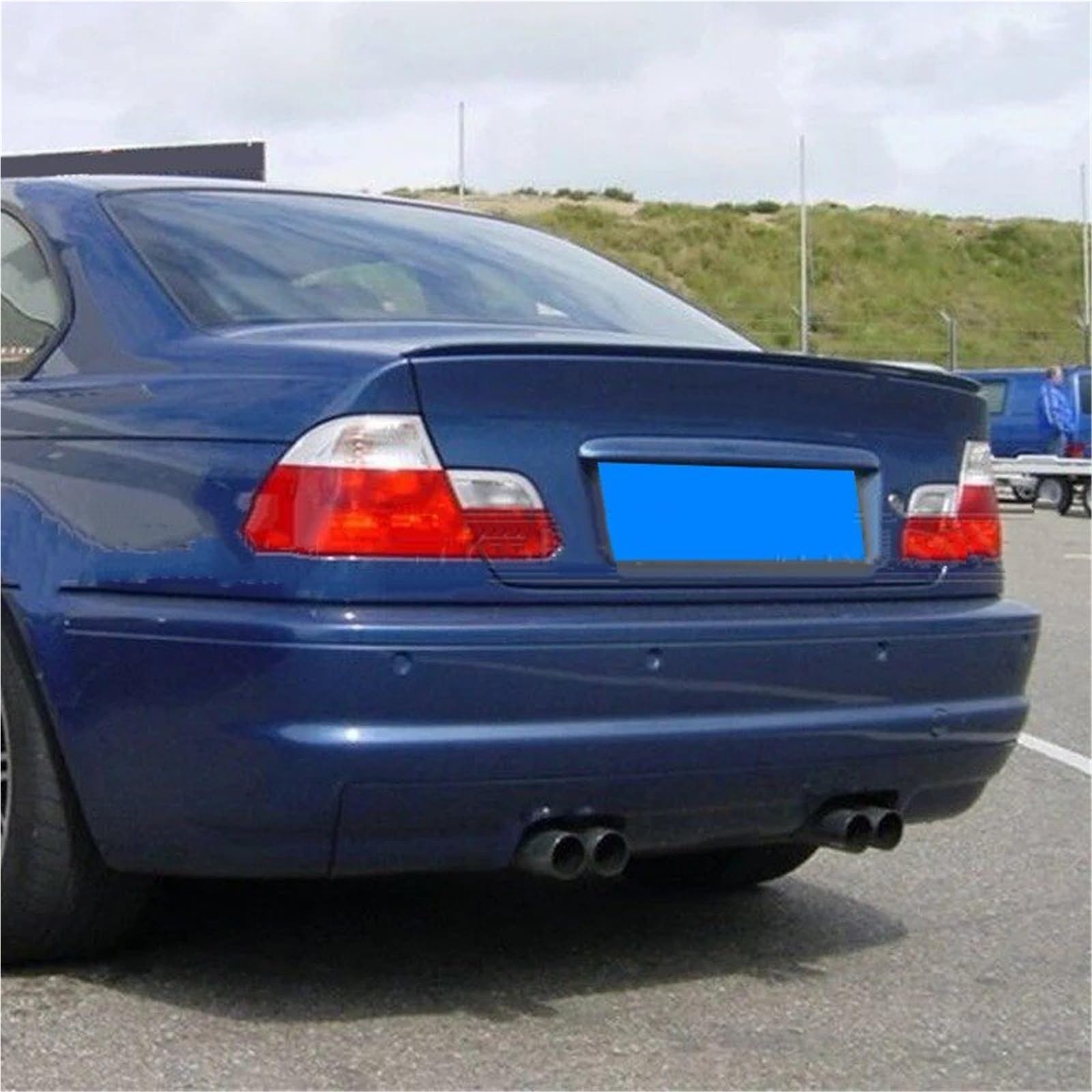 Heckspoiler Lippe Für M3 Style Für 3er E46 1998-2006 Jahr ABS Schwarz Spoiler Limousine Carbon Heckflügel Autozubehör(Unpainted) von Sqnbra