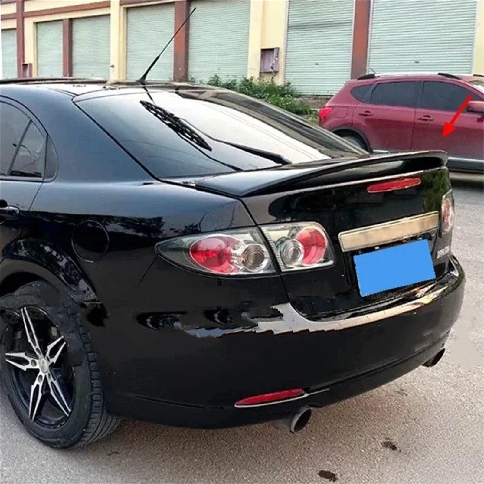Heckspoiler Lippe Für Mazda 6 2003 2004 2005 2006 2007 2008 2009 2010 2011 2012 2013 ABS Kunststoff Material Hinten Stamm Deckel Spoiler Körper Kit Zubehör(Weiß) von Sqnbra