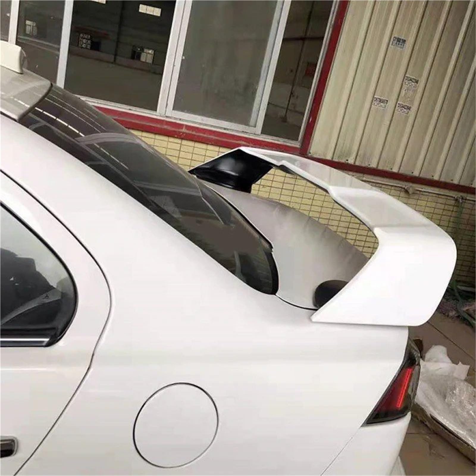 Heckspoiler Lippe Für Mitsubishi Für Lancer EVO Spoiler 2008 2009 2010 2011 2012 2013 2014 2015 ABS Auto Heckflügel Dekoration Heckspoiler Flügel(Schwarz) von Sqnbra