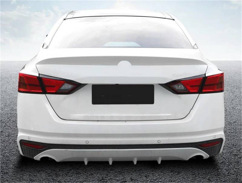 Heckspoiler Lippe Für NEU Für Nissan Für Altima Für Teana 2019 2020 Kofferraum HINTERE Lippe Heckflosse ABS-Material Spoiler Zubehör Spoilerflügel(Weiß) von Sqnbra